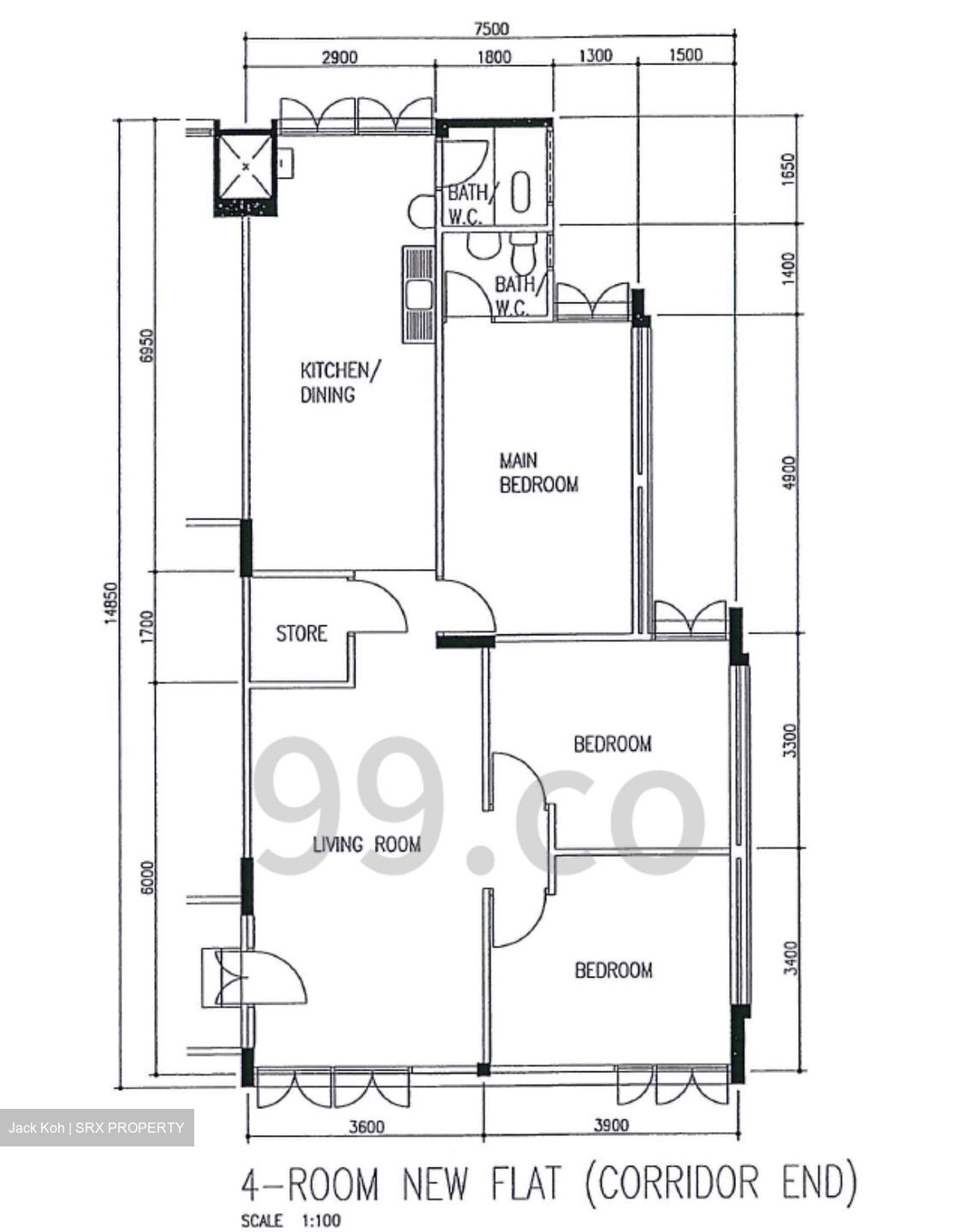 Blk 317 Hougang Avenue 7 (Hougang), HDB 4 Rooms #548925431